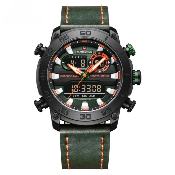 Naviforce NF9235 Men's Quartz Analog+LCD Digital Watch