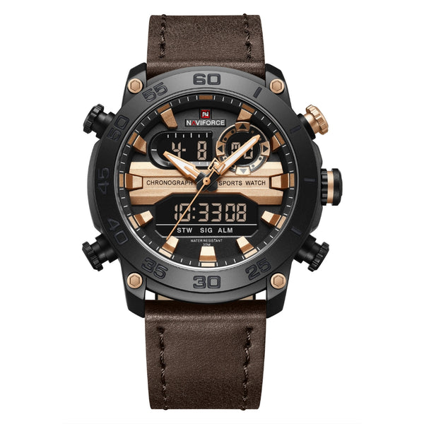 Naviforce NF9235 Men's Quartz Analog+LCD Digital Watch
