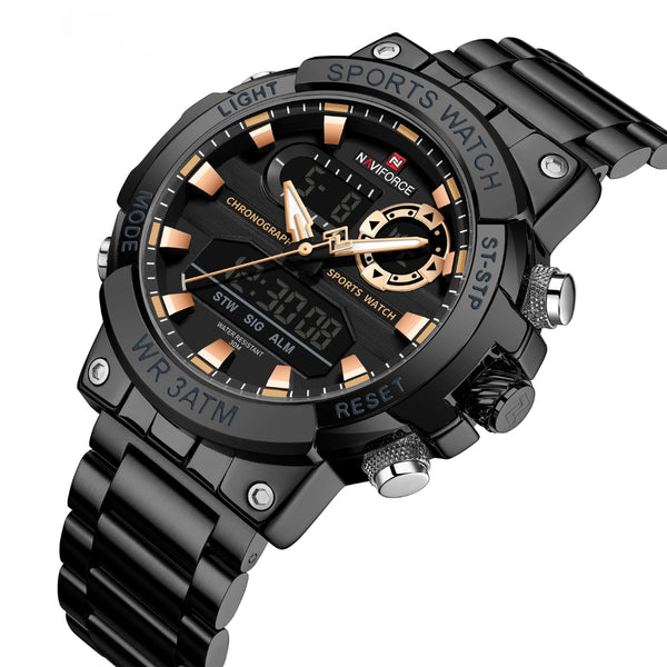 Naviforce NF9237 Men's Quartz Analog+LCD Digital Watch