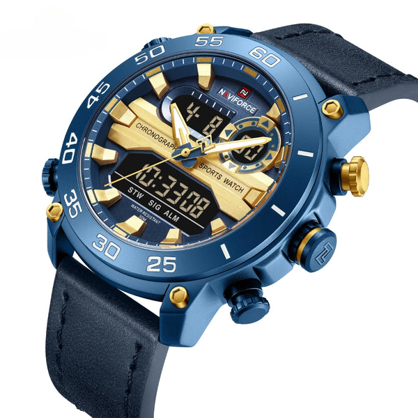 Naviforce NF9235 Men's Quartz Analog+LCD Digital Watch