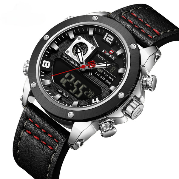 Naviforce NF9236 Men's Quartz Analog+LCD Digital Watch