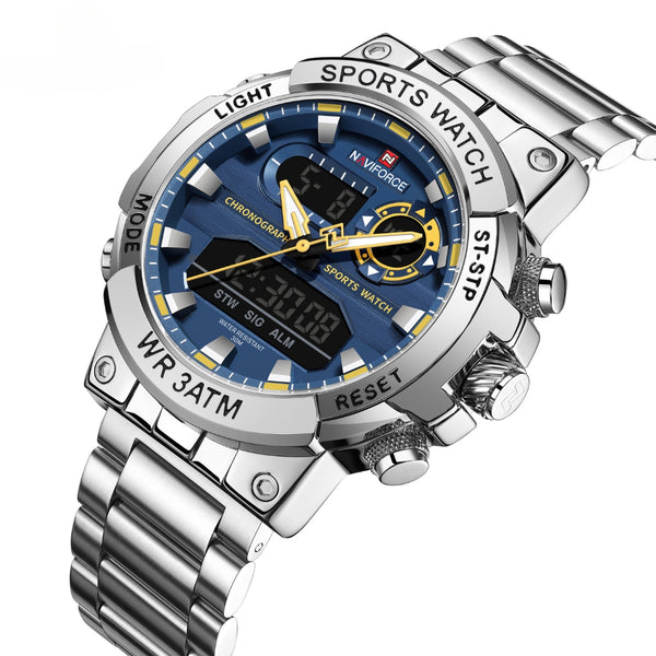 Naviforce NF9237 Men's Quartz Analog+LCD Digital Watch