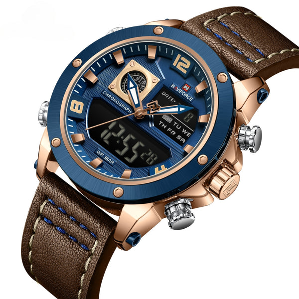 Naviforce NF9236 Men's Quartz Analog+LCD Digital Watch