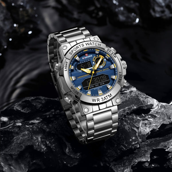 Naviforce NF9237 Men's Quartz Analog+LCD Digital Watch