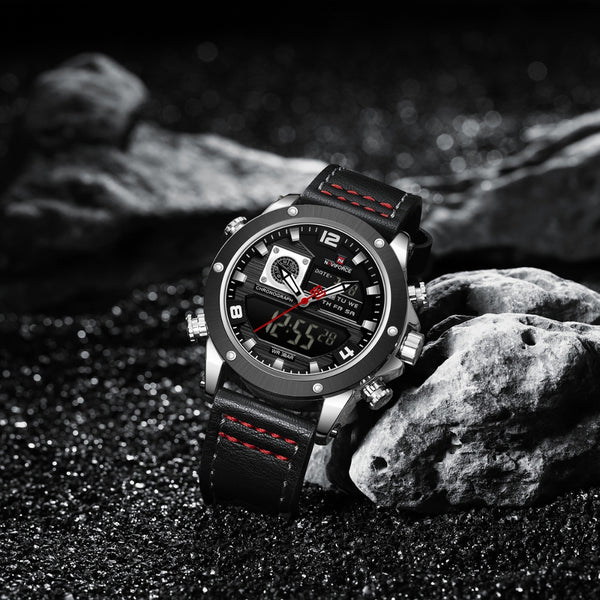 Naviforce NF9236 Men's Quartz Analog+LCD Digital Watch