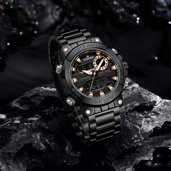 Naviforce NF9237 Men's Quartz Analog+LCD Digital Watch