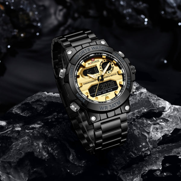Naviforce NF9237 Men's Quartz Analog+LCD Digital Watch