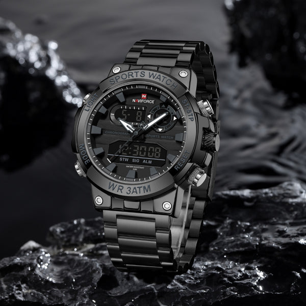 Naviforce NF9237 Men's Quartz Analog+LCD Digital Watch