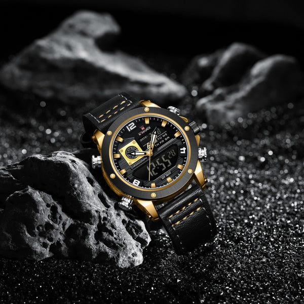 Naviforce NF9236 Men's Quartz Analog+LCD Digital Watch