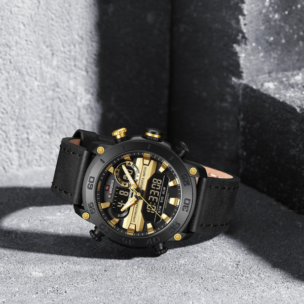 Naviforce NF9235 Men's Quartz Analog+LCD Digital Watch