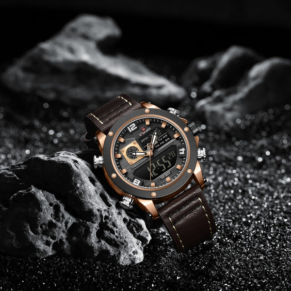 Naviforce NF9236 Men's Quartz Analog+LCD Digital Watch