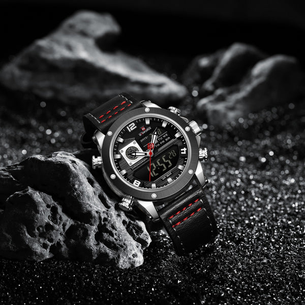 Naviforce NF9236 Men's Quartz Analog+LCD Digital Watch