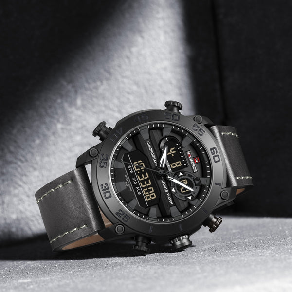 Naviforce NF9235 Men's Quartz Analog+LCD Digital Watch