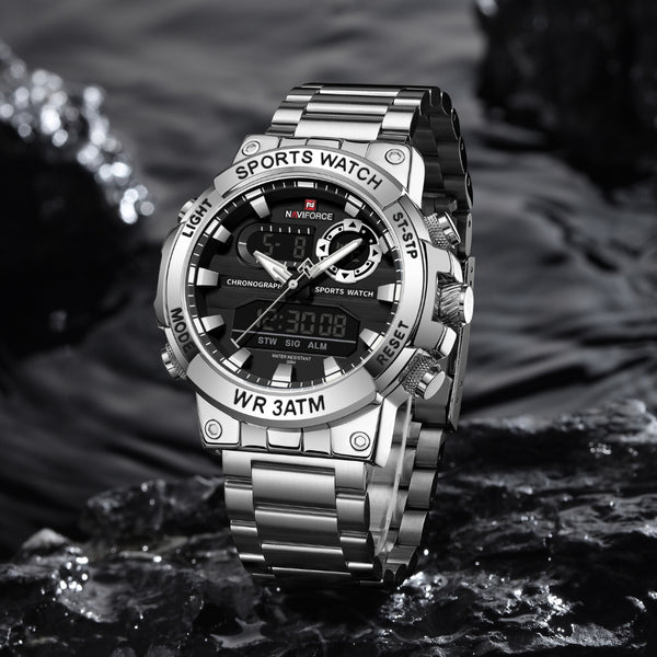 Naviforce NF9237 Men's Quartz Analog+LCD Digital Watch
