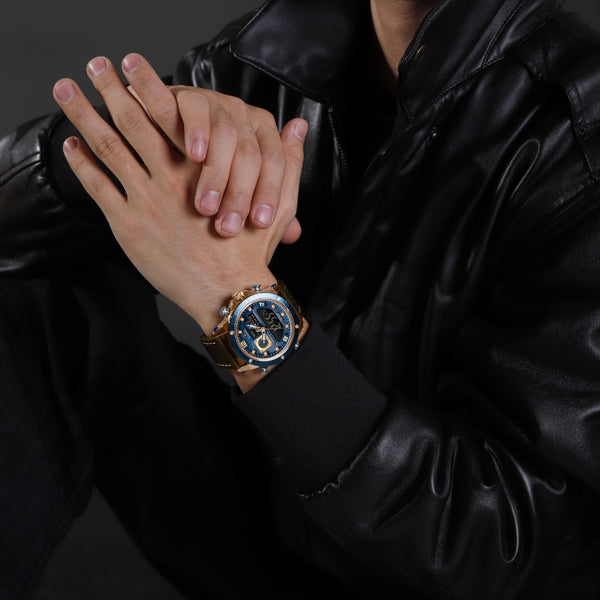 Naviforce NF9236 Men's Quartz Analog+LCD Digital Watch