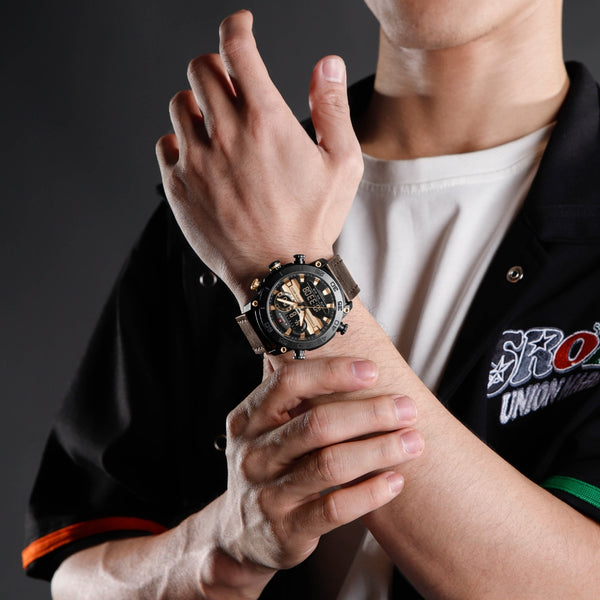 Naviforce NF9235 Men's Quartz Analog+LCD Digital Watch