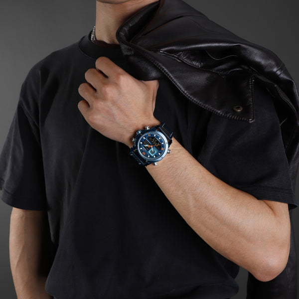 Naviforce NF9236 Men's Quartz Analog+LCD Digital Watch