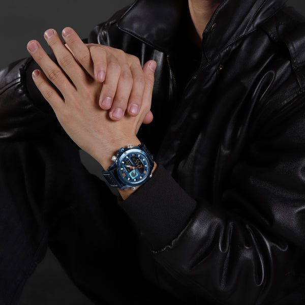 Naviforce NF9236 Men's Quartz Analog+LCD Digital Watch